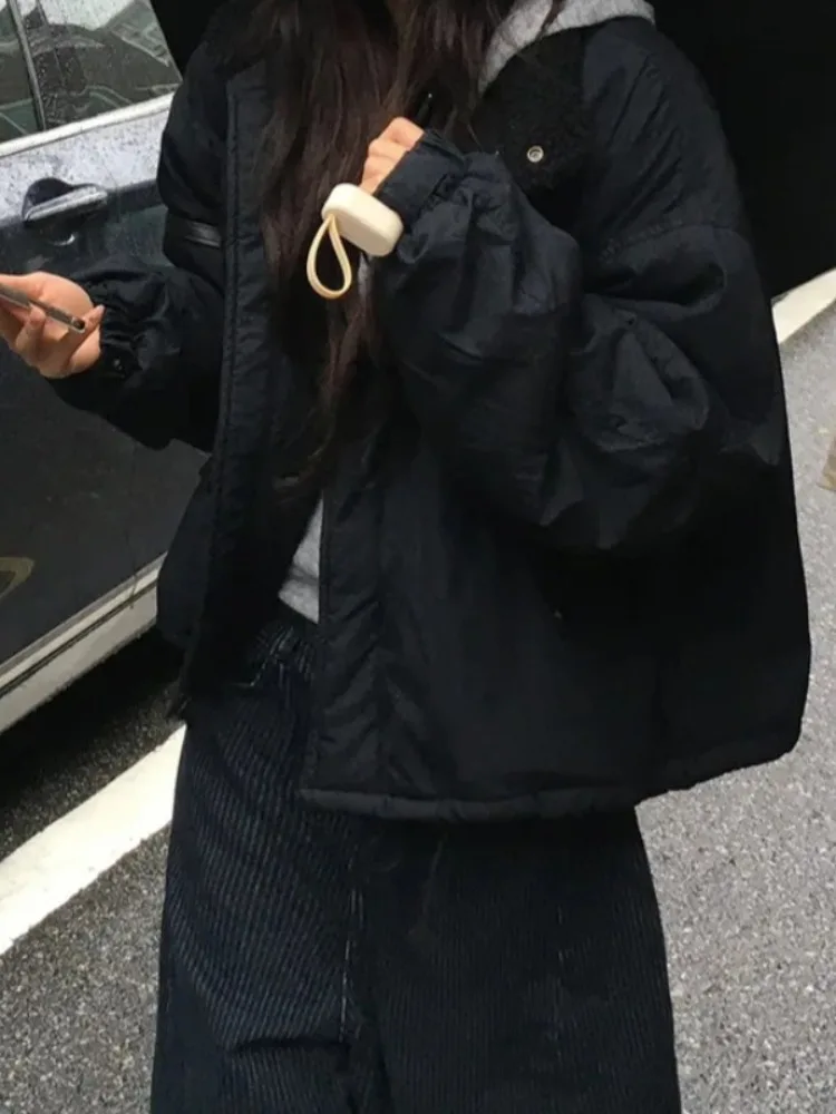 الرجعية Sle المرأة Fce اصطف Jaet فضفاضة الدافئة القطن معطف الوقوف طوق الداخلية ملء شتاء جديد وصول الشارع Sle #5