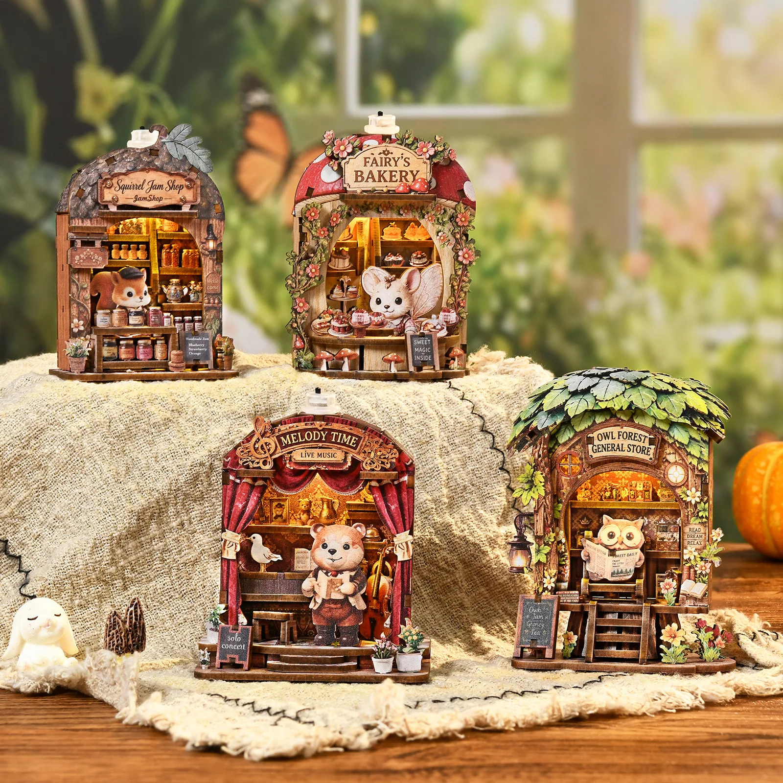 DIY Wooden Fridge Magnet Kit Figurines Miniatures Kits Magic Library Casa for Friends Birthday Gifts Home Decor Crafts