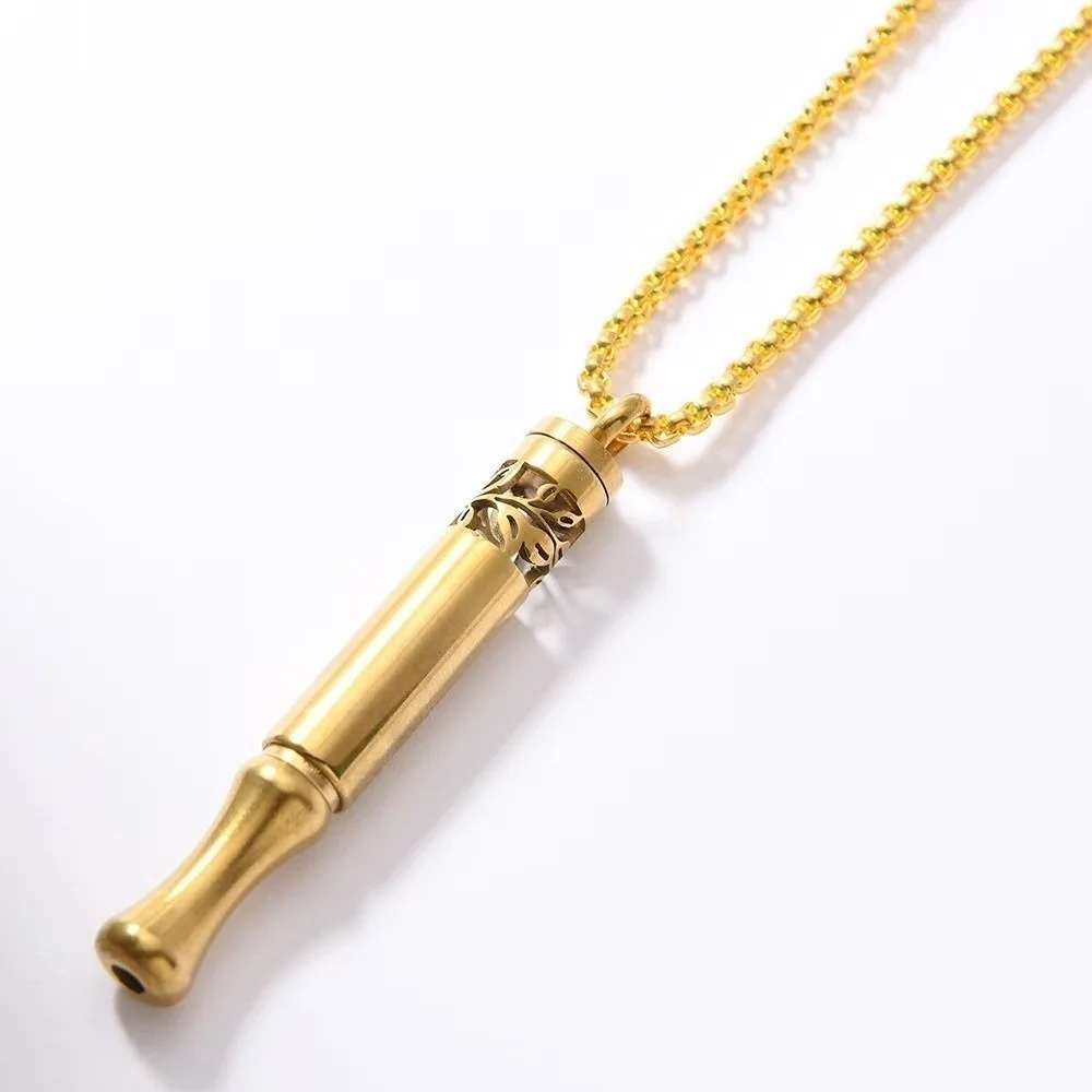 Hot Mindfulness Training Whistle Metal With Cotton Core Yoga Portable Detachable Decompression Men and Women