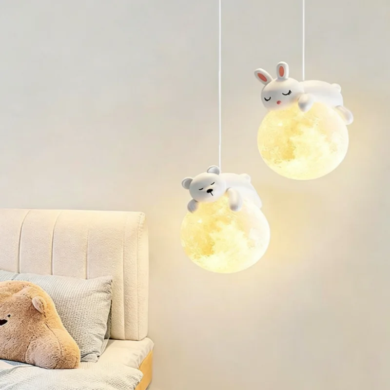 Nordic Children's Room Bedside Wall Lamps G9 Bulb Little Cute Rabbit Wall Light Bedroom Baby Corridor Balcony Room Decor Fixture