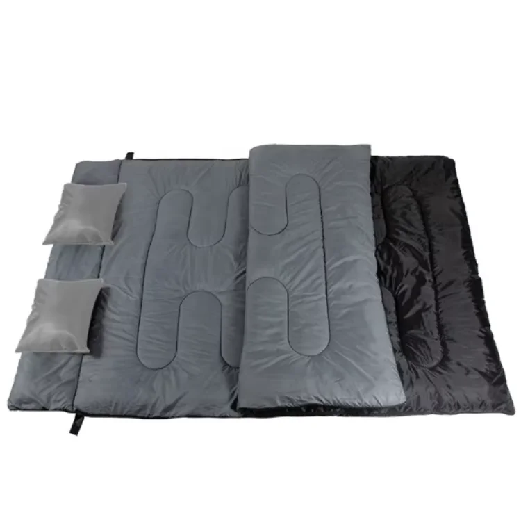 

Factory Outlet Lightweight Waterproof 2-Person Sleeping Bag with 2 Warm Pillows Double Sleeping Arrangement for Cold Weather
