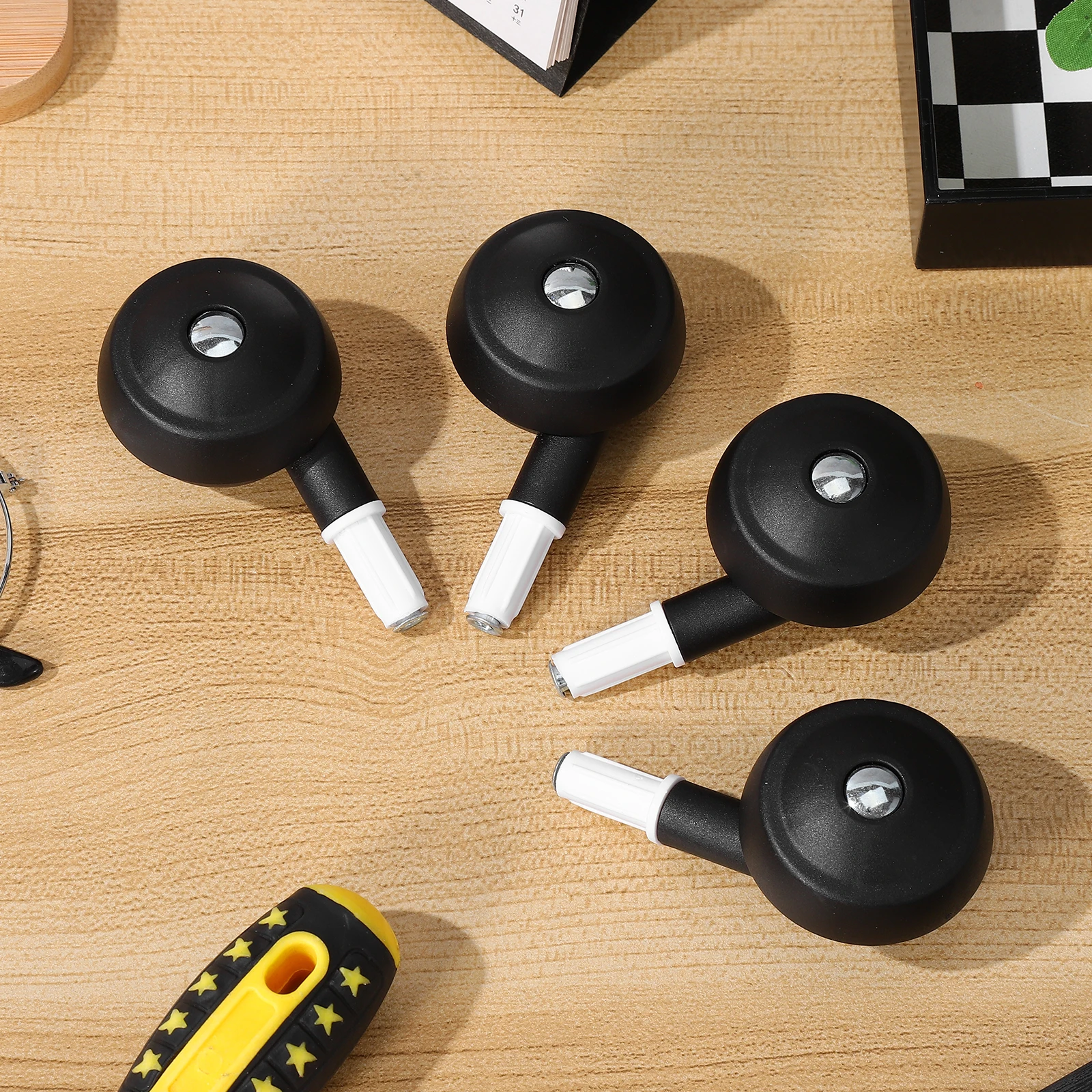 

4pcs Baby Walkers Replacement Wheels Walker Wheels Accessories Plastic Casters For Trend Strollers Baby's Learning To Walk Black