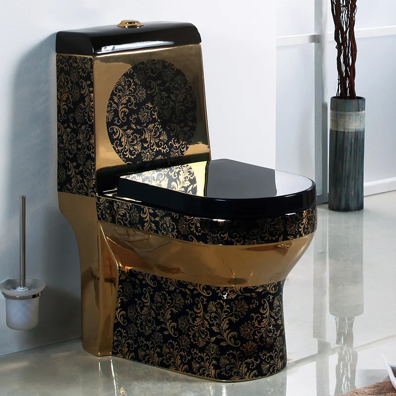 European-Style Black Toilet Golden Toilet Light Luxury Household Creative Personality Red Toilet 0567