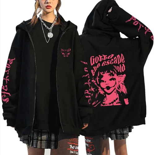 Imagen 1 del producto Melanie Martinez Portals Tour sudaderas con cremallera Casual hombres mujeres sudaderas con capucha ropa informal estilo Hip Hop chaqueta con cremallera abrigos Y2K