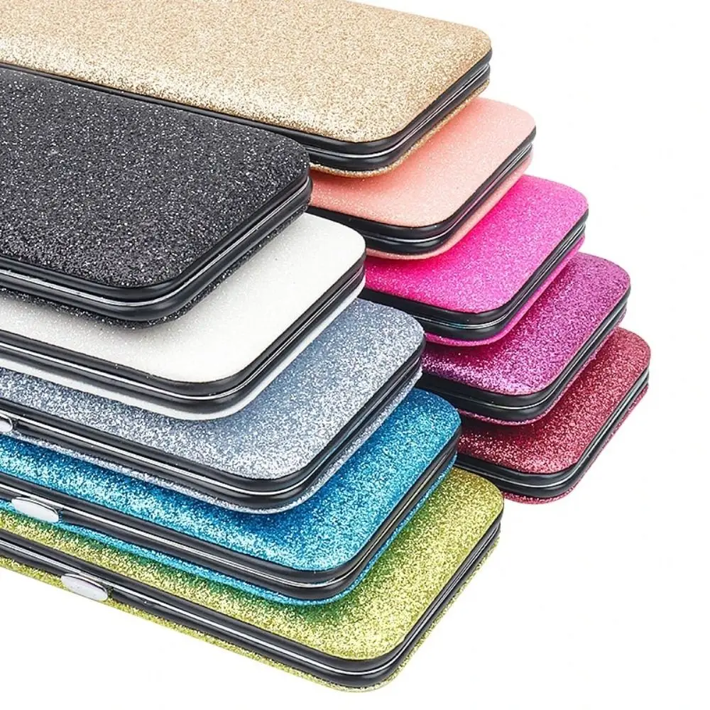 Glanzende Wimperverlenging Pincet Box Beschermende PVC Wimperverlenging Pincet Organizer 10 Kleuren Draagbare Wimper Pincet Tas