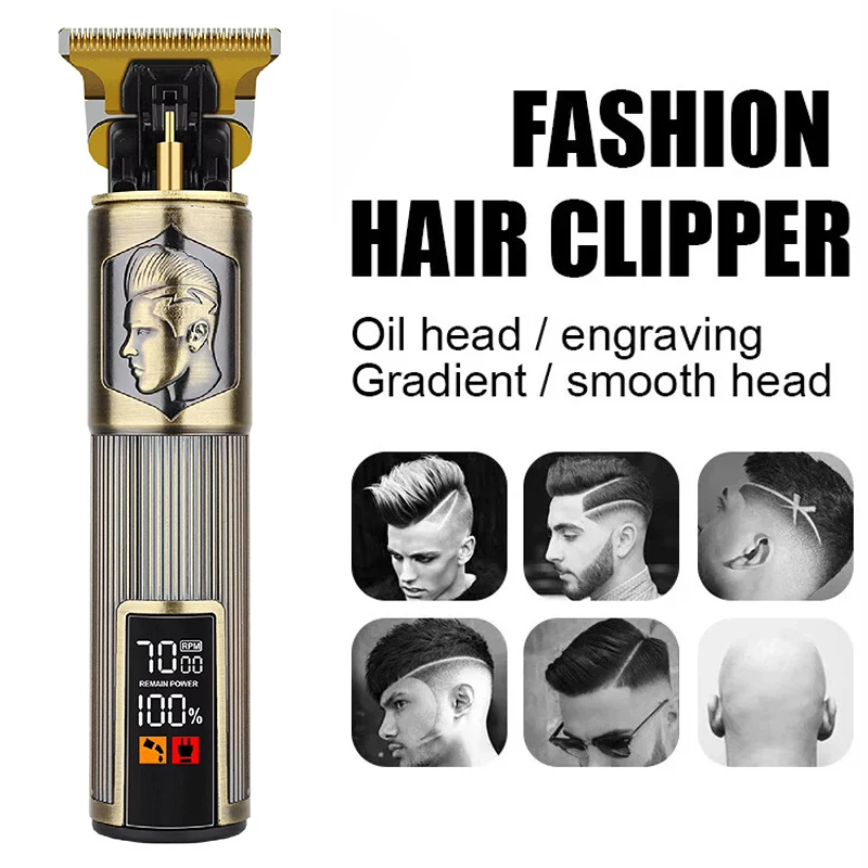 2026 Professional T9 Hair Clipper Kit USB Cordless Beard Trimmer Haircut Grooming Hair Cutting Machine for men hair mower