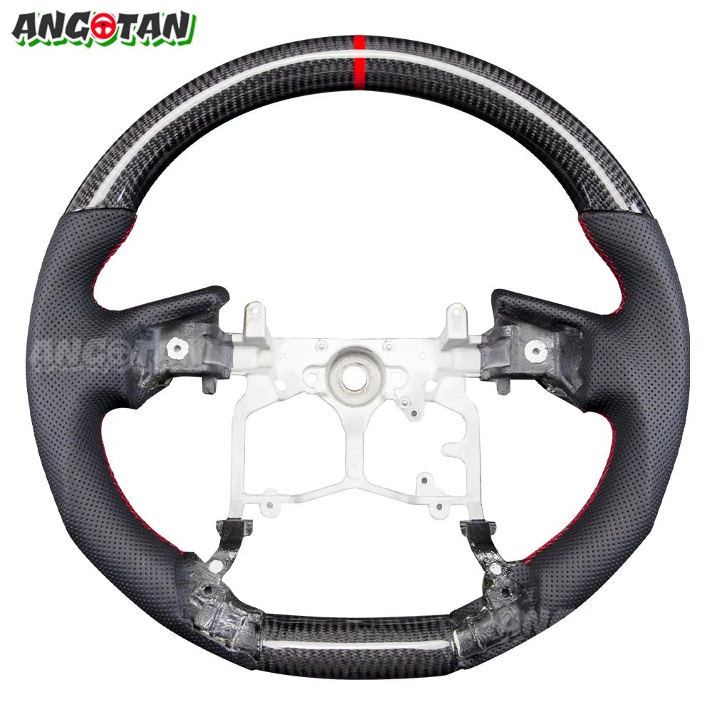 

Рулевое колесо из настоящего углеродного волокна, перфорированная кожа для TOYOTA Prado 4 Runner Tundra Tacoma 2010-2023, автомобильный руль