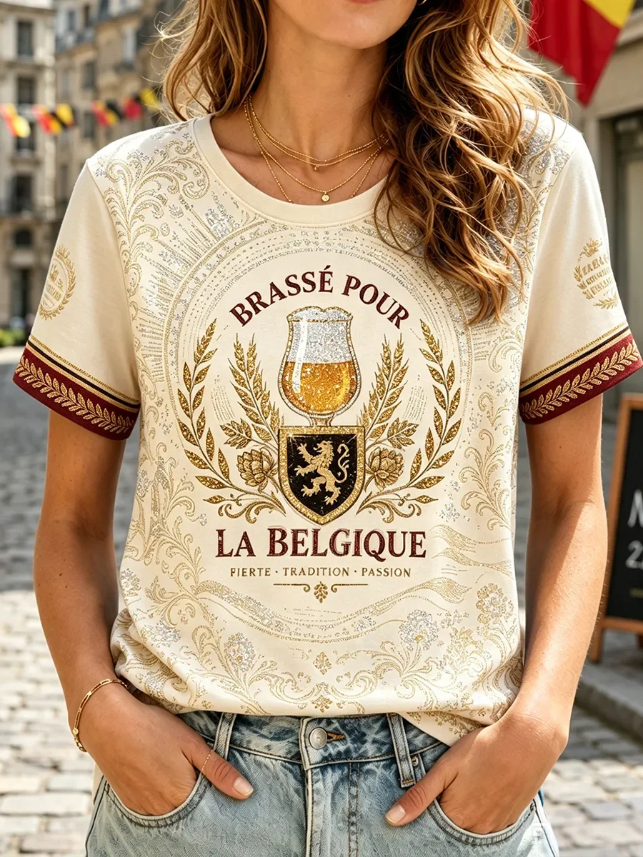 2026 Belgian Fans Football Training T-Shirt - 3D Print - Fashionable, Comfortable and Breathable - Family Clothing