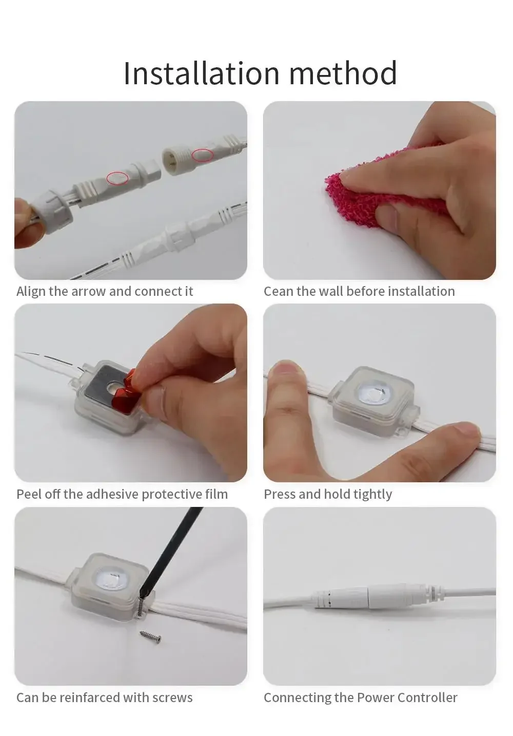 50Ft LED الدائم في الهواء الطلق الطنف LED أضواء مقاوم للماء RGB سلسلة أضواء DIY المشهد عيد الميلاد عيد ميلاد عطلة إضاءة الحفلات