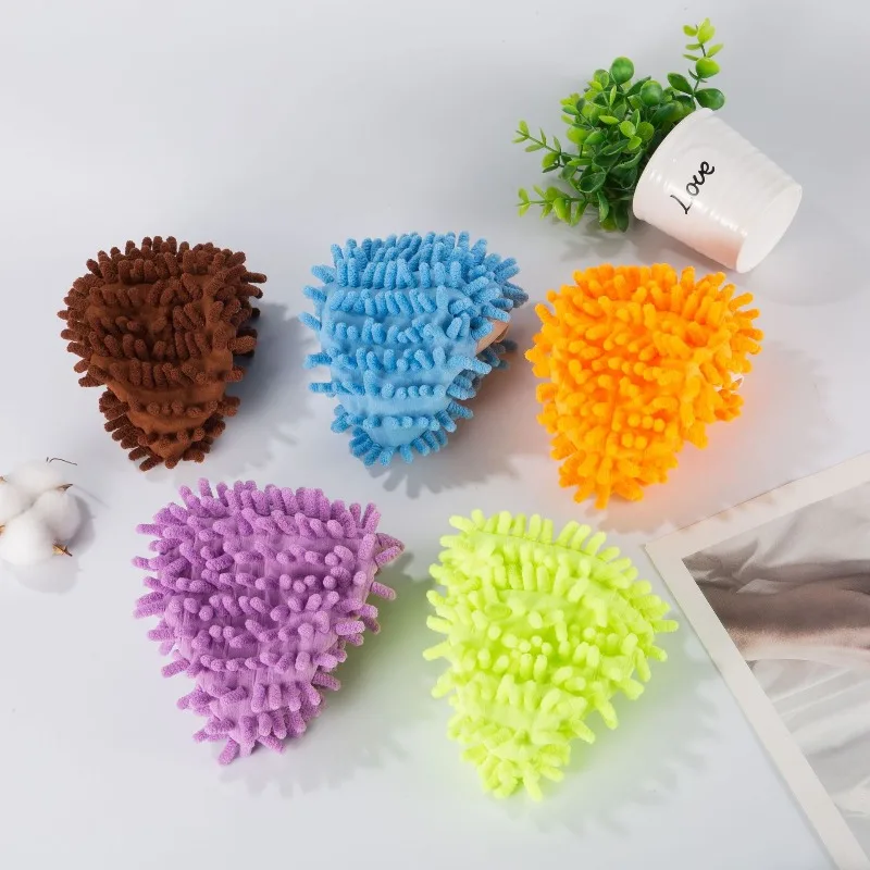 Chenille Shoe Covers Solid Color Lazy Cleaning Slippers Floor-Cleaning Slip-On Shoe Covers