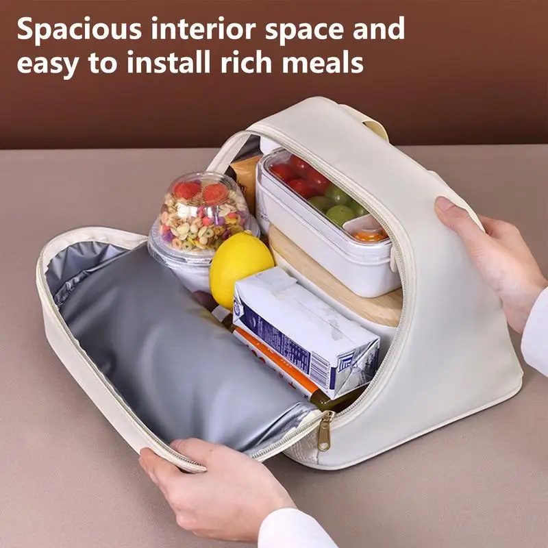 

Insulated Lunch Bag Leakproof Lunch Box Cooler Bag Reusable Thermal Containers Soft Ergonomic Tote For Work Adults Girls Women