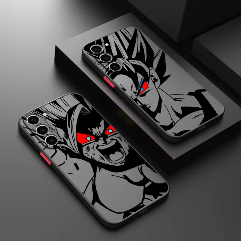 Luxury D-Dragon Ball Goku Frosted Translucent For Samsung A53 A52 A33 A32 A51 A71 A21S A13 A73 A50 A22 A12 5G Cover Phone Case