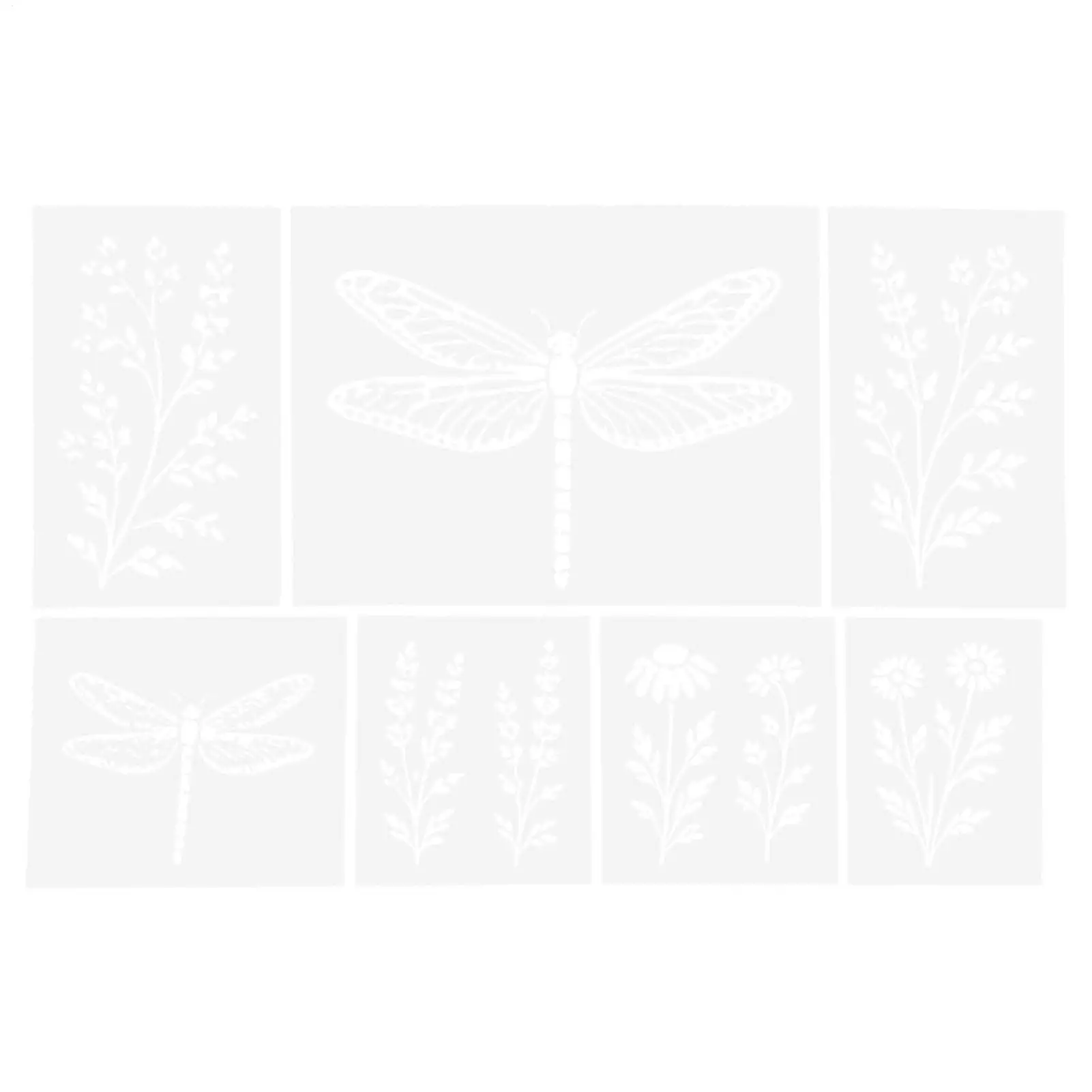 Flower Stencils DIY Reusable Garden Decoration Stencils Wall Drawing Templates for Artists Homeowners Renters Painters Home
