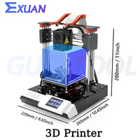 K6 Touch Screen 3D Printer Household Portable Modeling Low Noise Printing Machine Handicraft Workshop DIY Marking Machine Toys