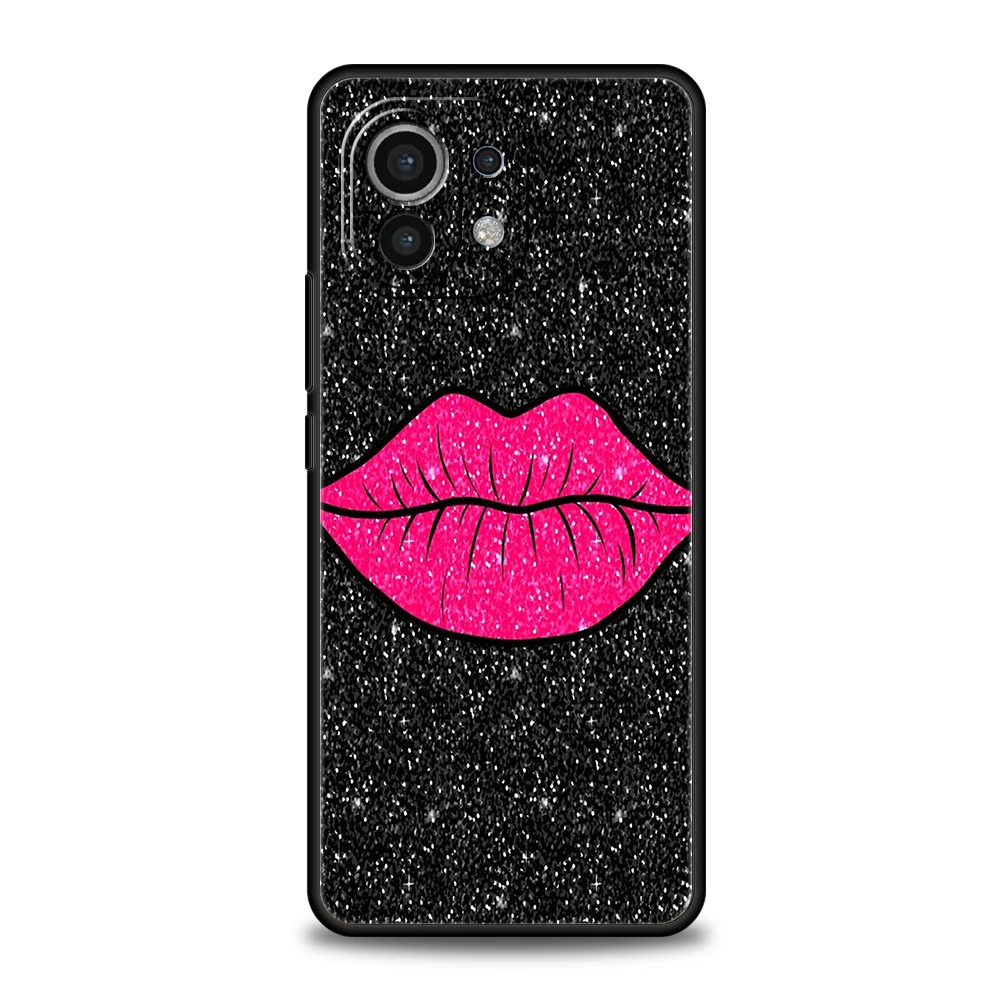 Ins Lips Love Phone Case Cover for Xiaomi Mi 15 14 13 12 11 Ultra 14T 13T 12T 11T 10T Pro Lite 5G Shockproof Silicone Capas Bags