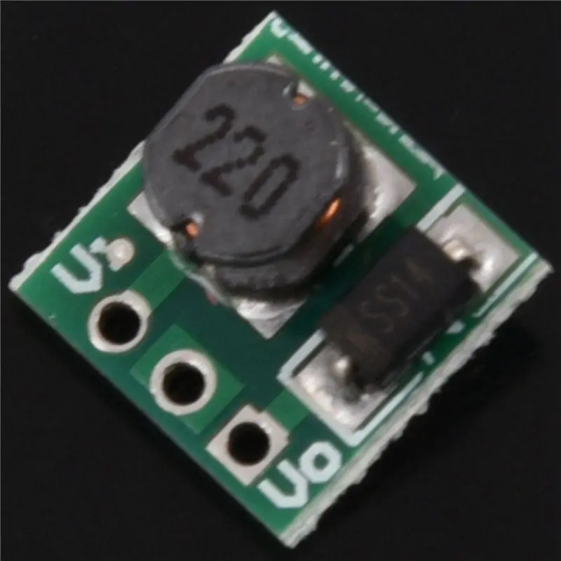 HRBAJ-20X 0.9-5V To 5V DC-DC Step-Up Power Module Voltage Boost Converter Board 1.5V 1.8V 2.5V 3V 3.3V 3.7V 4.2V To 5V Green