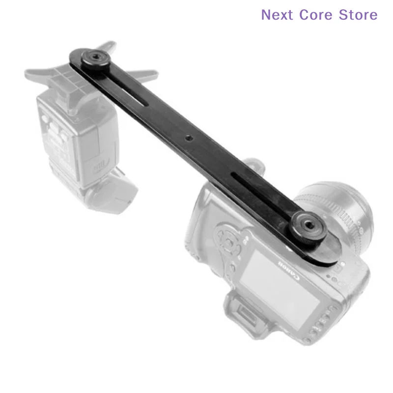 1Pcs Black Flash Bracket Mount Tripod With 2 Hot Shoe Adapter Screws Double End Light Stand Holder For Digital SLR Camera