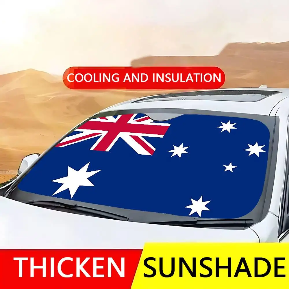 A-Australian Flag Car SunShade Windscreen Cover Shade Car SunShade UV Rays Car Sun Visor Protector