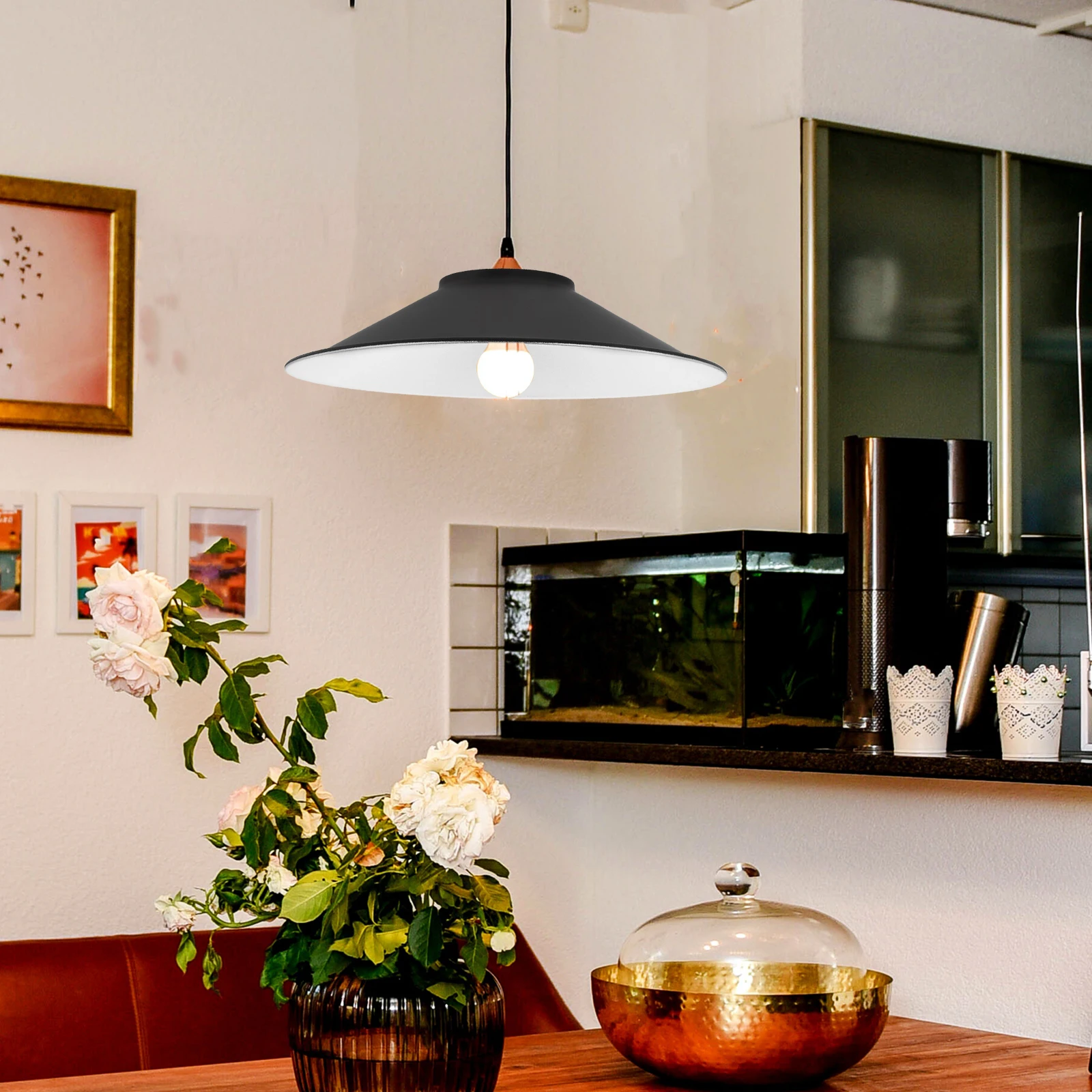 

Modern Lamp Shade Replacement Metal Hanging Lamp Cover For Bedroom Living Room Study Decorative Light Fixture