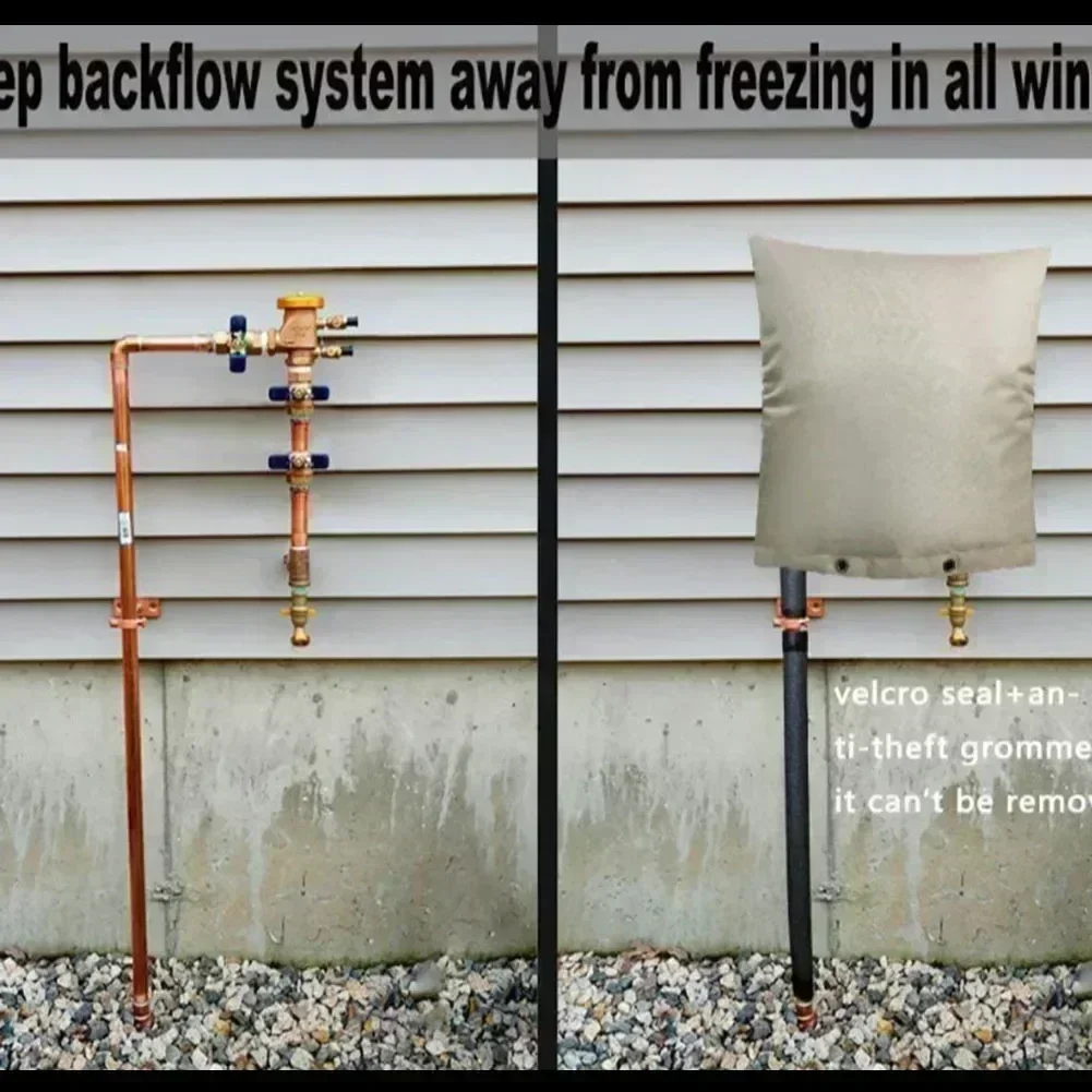 

For Outdoor Faucet Cover Winter Insulation Waterproof Fabric with Sponge Layer for Protection Against Freezing and Harsh Weather