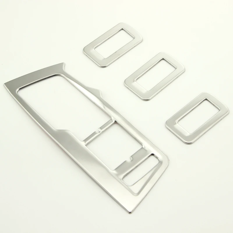 4pcsset Interior Door Armrest Trim Window Lifter Button Switch Cover For Volkswagen VW Tiguan L 2017-2020  stainless Accessories