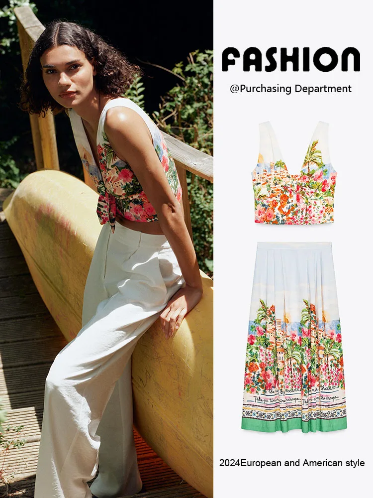 

New Summer Women's V-ne Midi Skirt Ele Personali Faionable Chinese Sle Ladies' Clothing Stage Costume