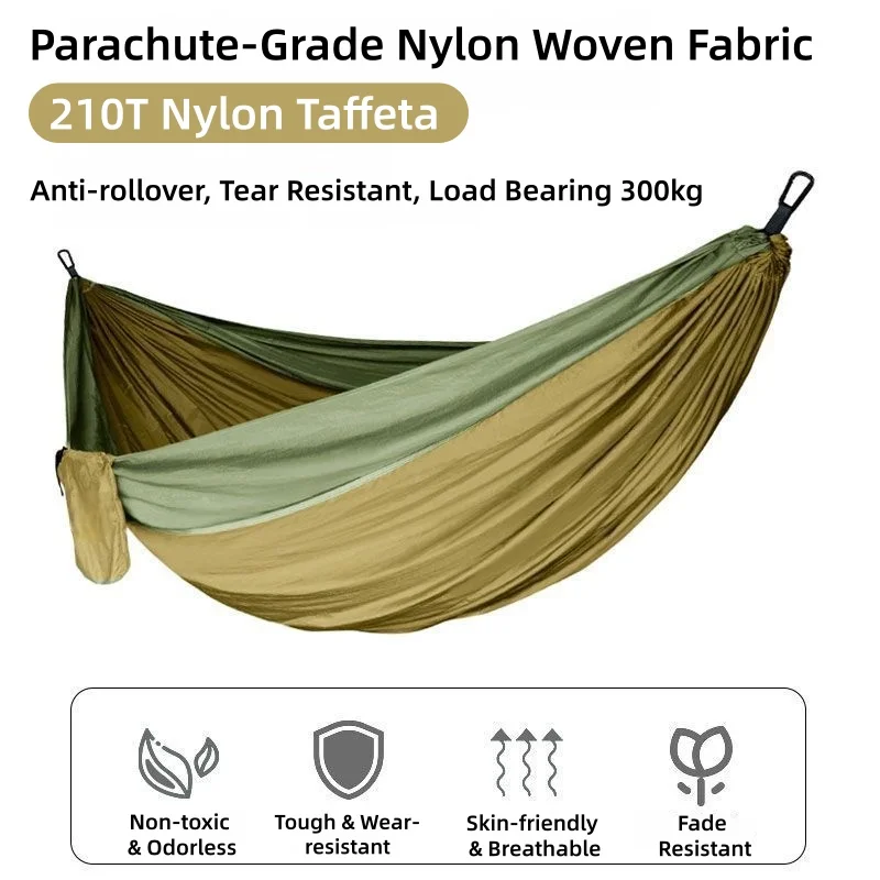 New type of outdoor camping hammock, single or double-person rocking bed, outdoor hammock, lightweight indoor anti-fall hammock
