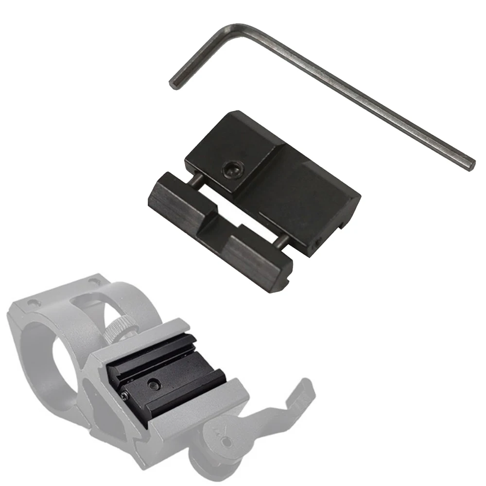 Adaptador de alcance táctico, cola de milano de 11mm a 20mm, Base de montaje en riel Weaver Picatinny, adaptador de montaje de alcance de riel a presión