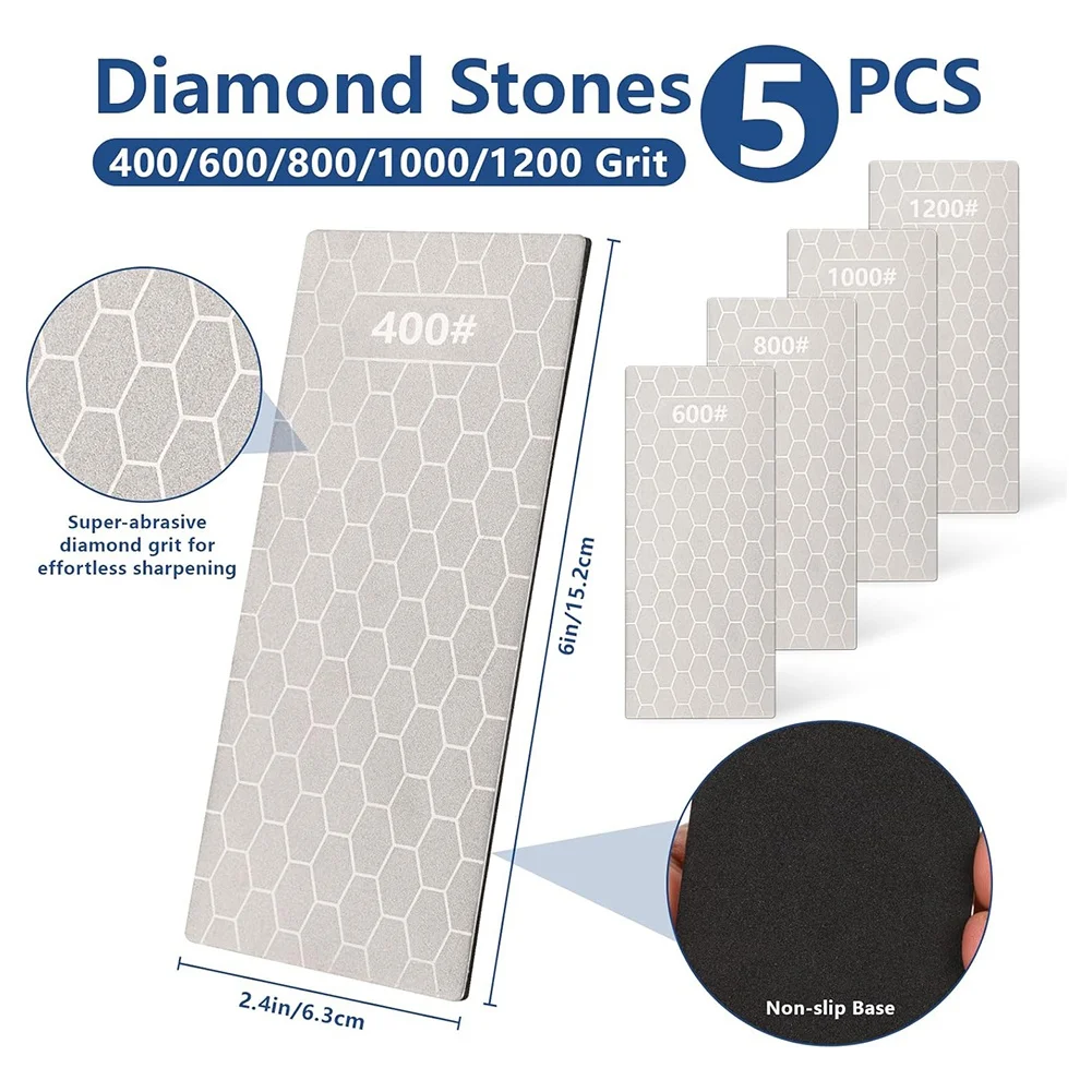 

Popular_Chisel Sharpening Kit - Honing Guide & 5 Diamond Sharpening Stones