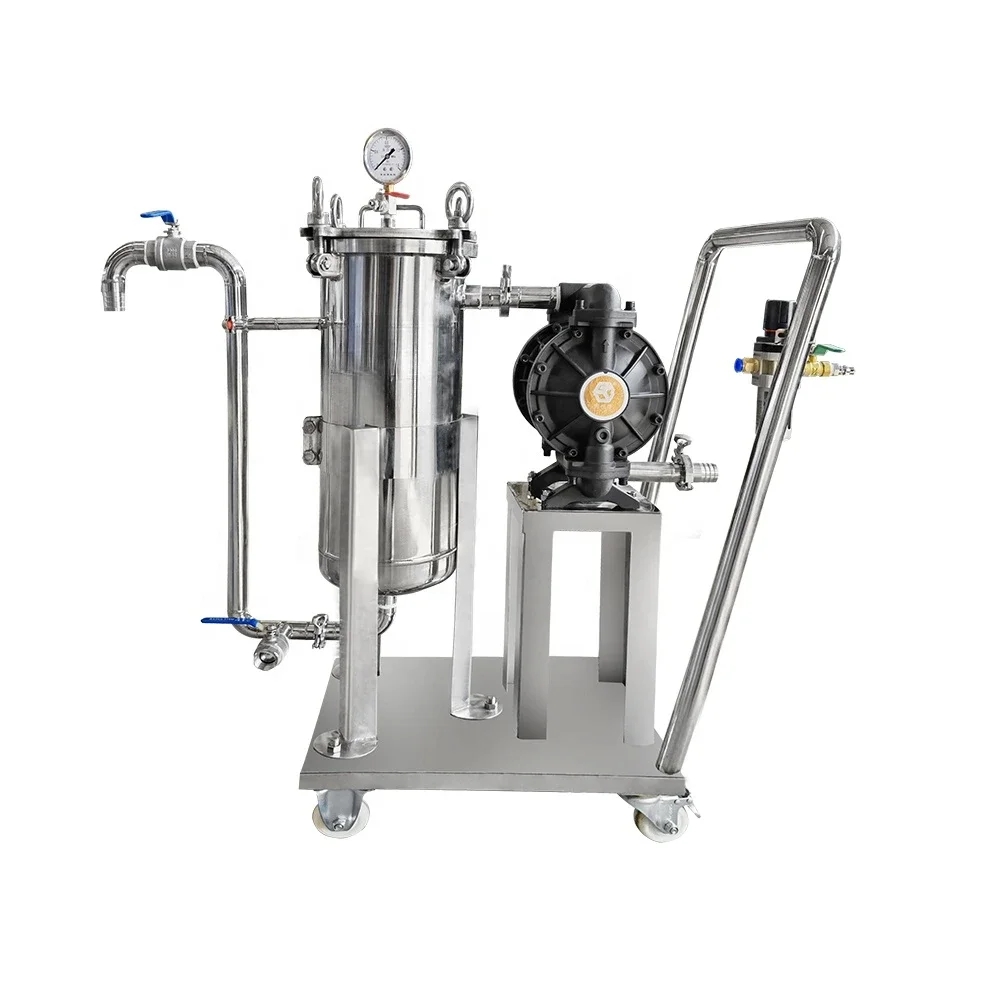

Mobile Food Grade Stainless Steel Filter Housing Honey Filtration Machine