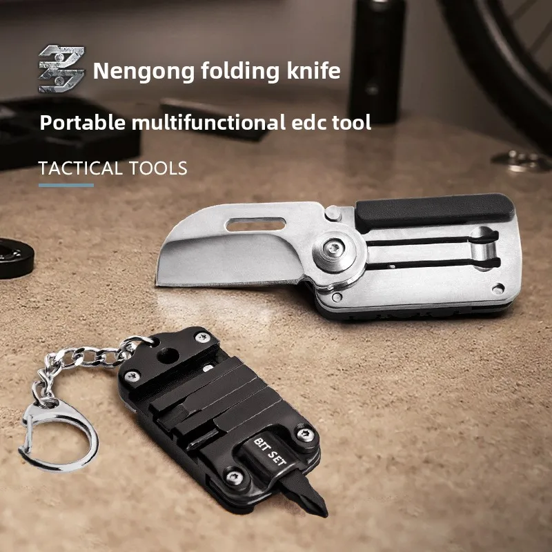 

Portable Multifunctional Mini Knife - EDC Keychain Folding Tool for Courier Dismantling Outdoor Daily Use