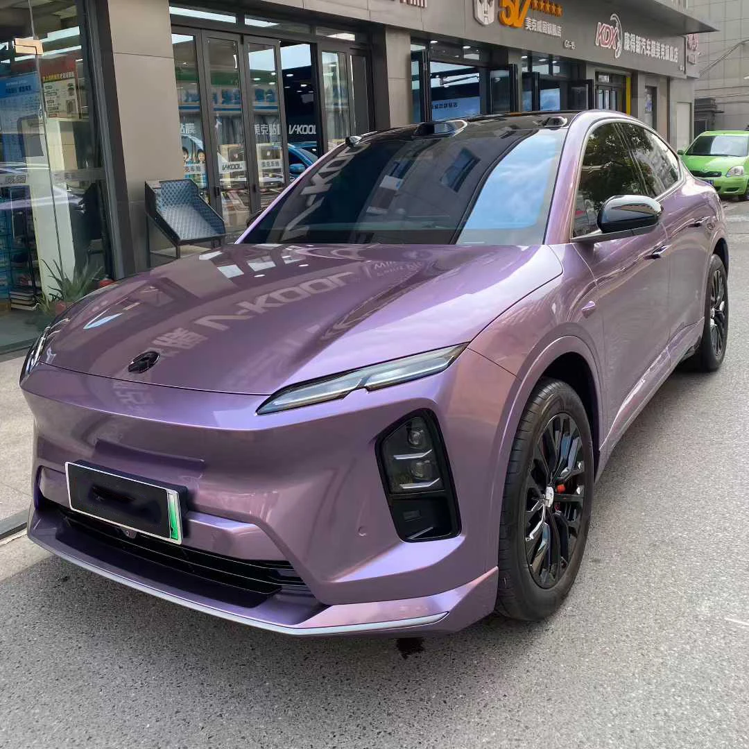 

PET Automotive Vinyl Wrap Gloss Purple Air Release Professional Grade Automotive Color Change Film