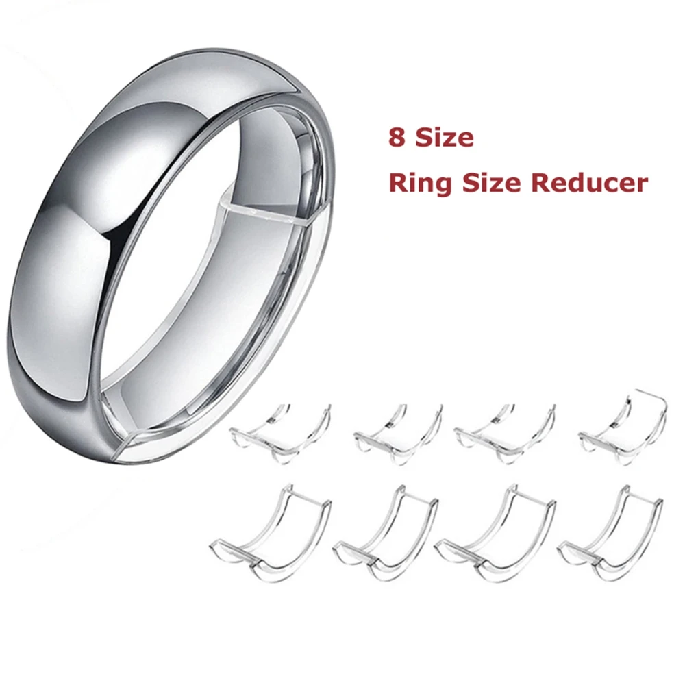 8 Size Silicone Invisible Ring Sizer Adjuster Resizer Ring Size Reducer Clear