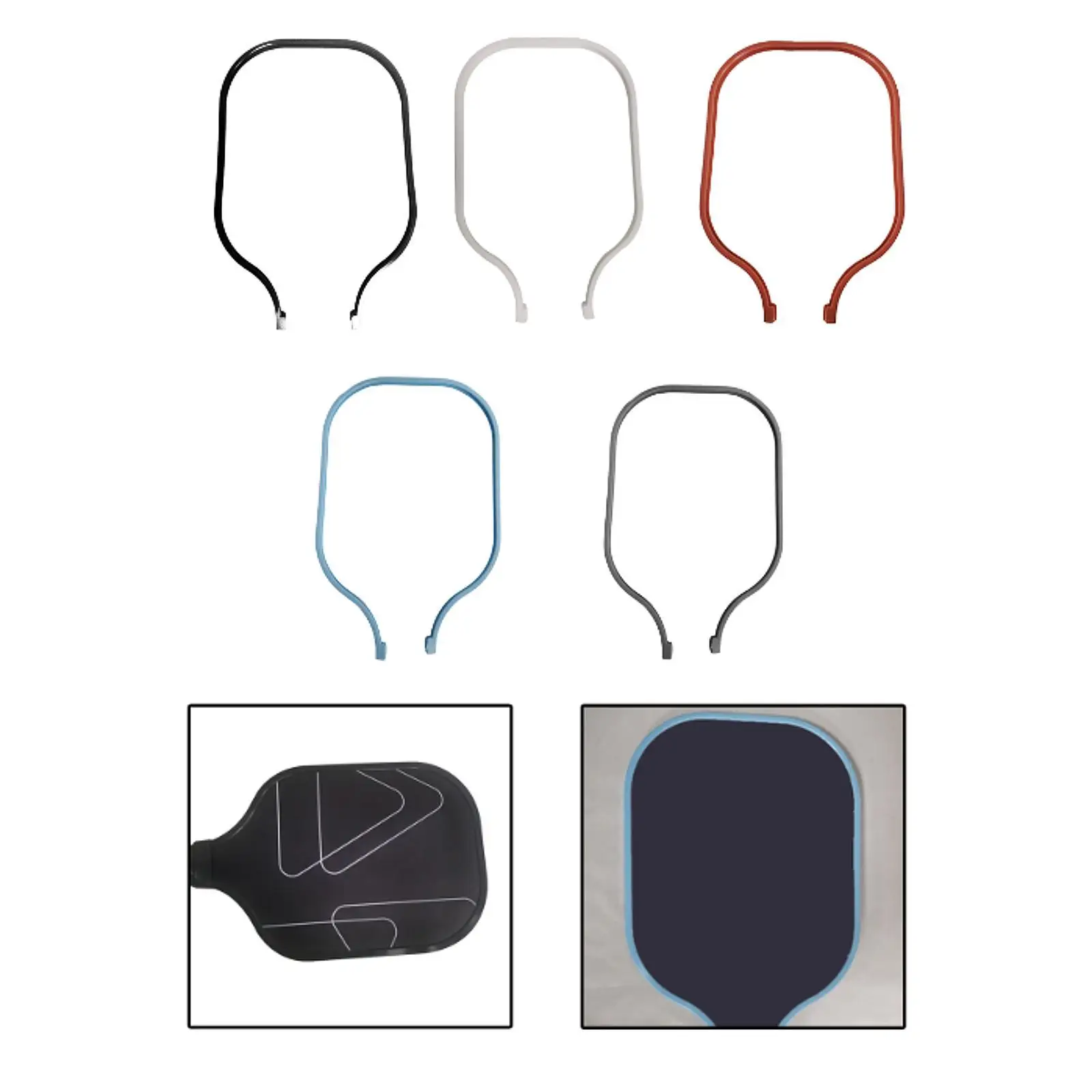 Protector de borde de paleta de Pickleball, práctico accesorio de raqueta de Pickleball, tira de borde de repuesto, protección de borde de raqueta de Pickleball