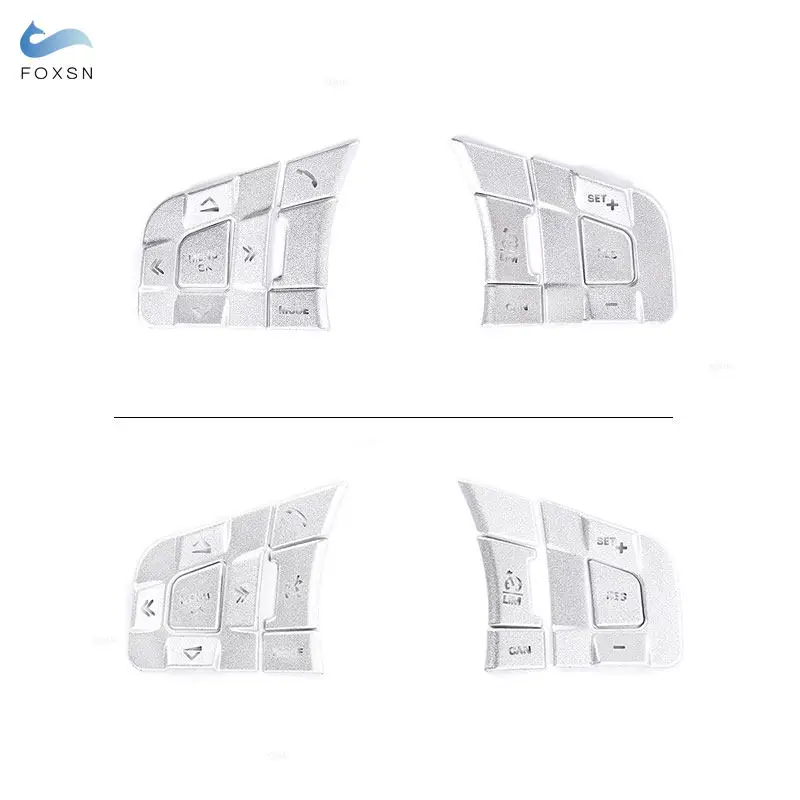 Aluminum Alloy Car Interior Steering Wheel Panel Button Sequins Decorative Sticker For Jaguar XE XF F-PACE E-PACE F-TYPE 10pcs