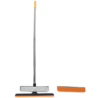 Glass Brush Squeegee Dual Purpose Long Handle Indoor Outdoor Sponge Cleaner Shower Scrubber Car Window Washer Durabl