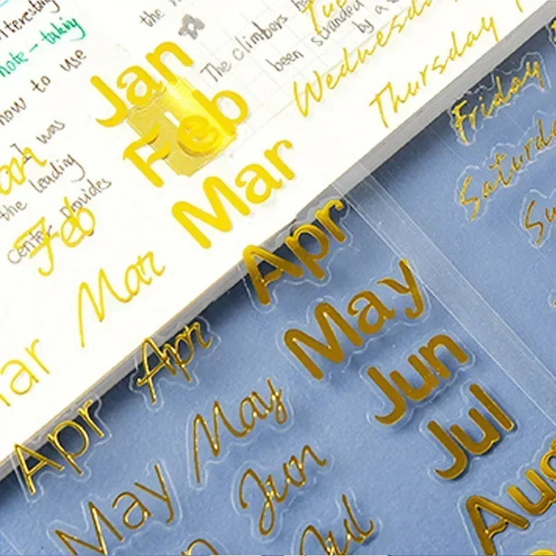 3 Designs Week Month Scrapbook Stickers Date Marking Theme Decoration Diary Planner Album Creative Design