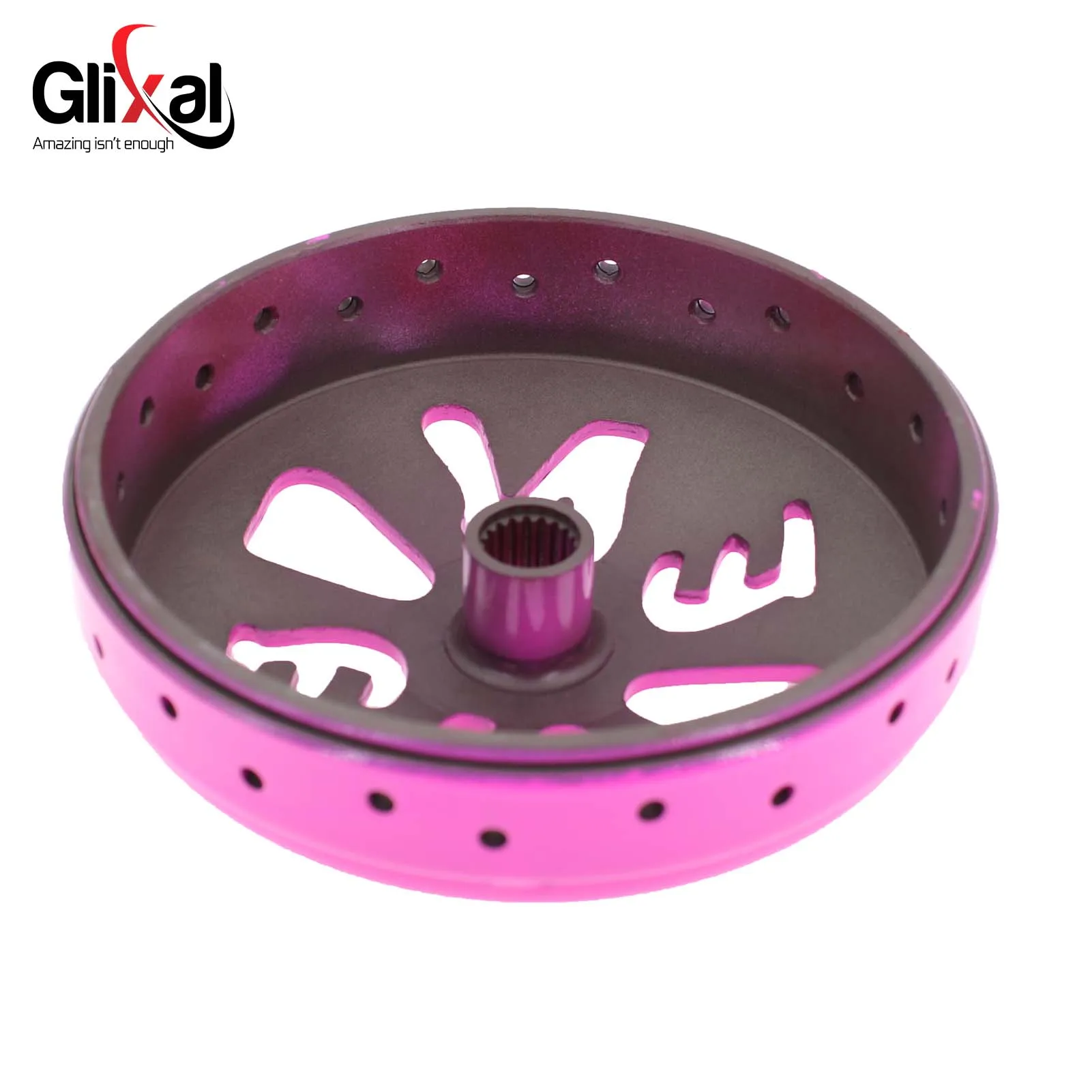 Glixal GY6 125cc 150cc 200cc High Performance Racing Drilled Clutch Bell Drum for 152QMI 157QMJ Engine Scooter Moped ATV Go Kart