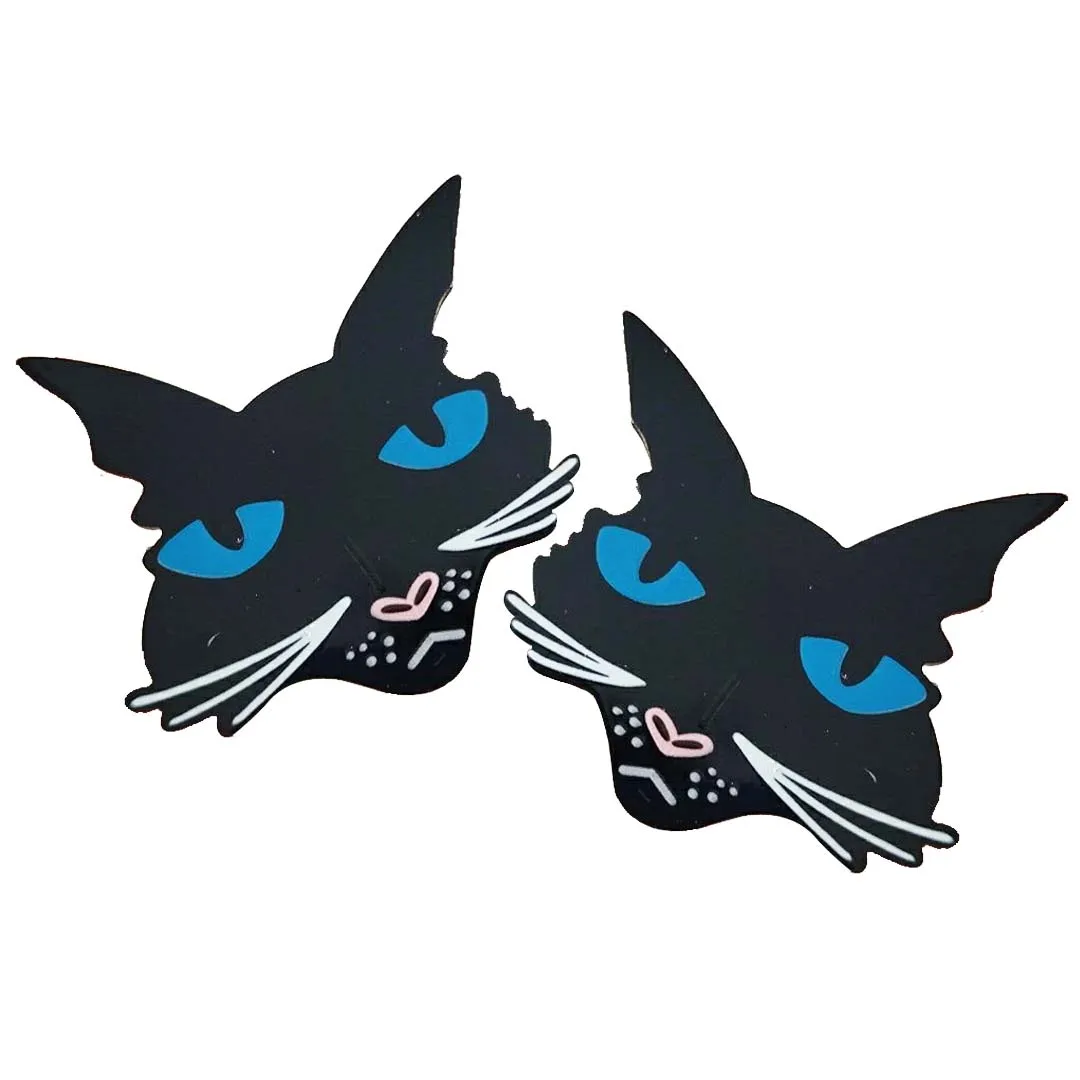 

Cute Anime Coraline Curious Cat Hair Clip Set 2 Pieces Hair Barrette Clips Hairclip Hairpin Women Girls Kawaii Headwear