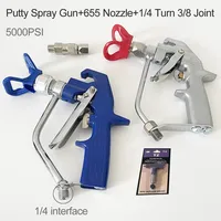 Airless Paint Putty Spray Gun 360 ° Rotary Joint 655 Nozzle 1/4 Turn 3/8 Joint Connection High-pressure Airless Spray Pipe