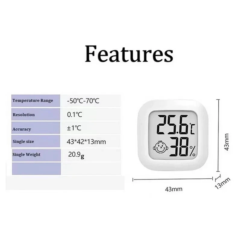 Digital LCD Thermometer Hygrometer Indoor Room Mini Electronic Temperature Humidity Meter Sensor Gauge 4 Color for Home Baby
