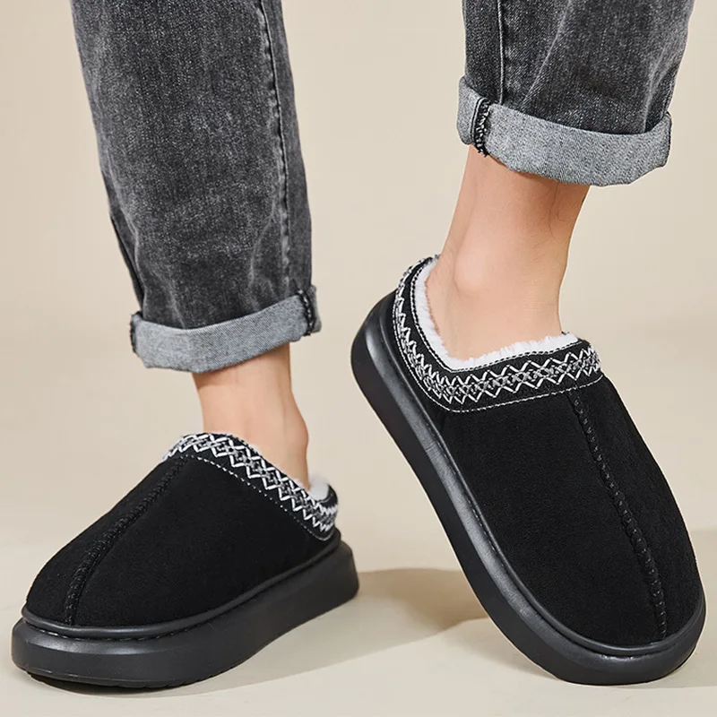 Boots Women Trends 2025 Slip On Fur Boots Women's Winter Footwear Ankle Boots For Winter Shoes Woman Brown Snow Botas Mujer