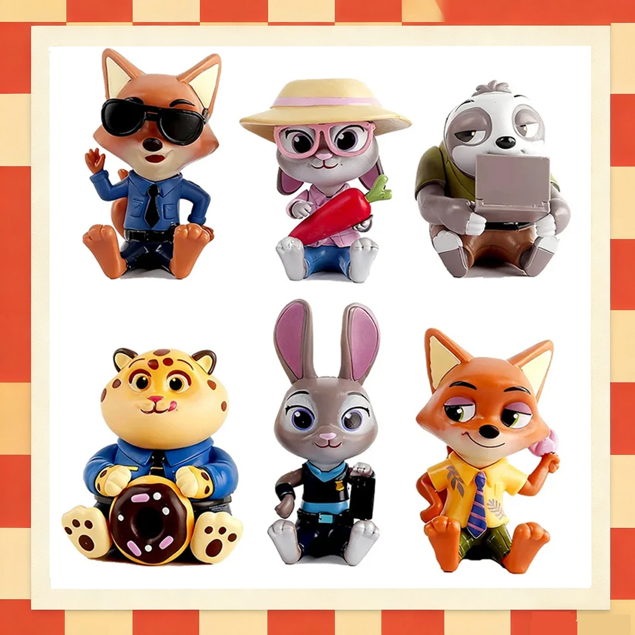 صندوق ديزني زوتوبيا جوديث آند نيك الأعمى الجديد - صندوق أعمى للرسوم المتحركة مصنوع يدويًا، شخصية لعبة، زينة أنيمي، هدية عيد الميلاد للأطفال