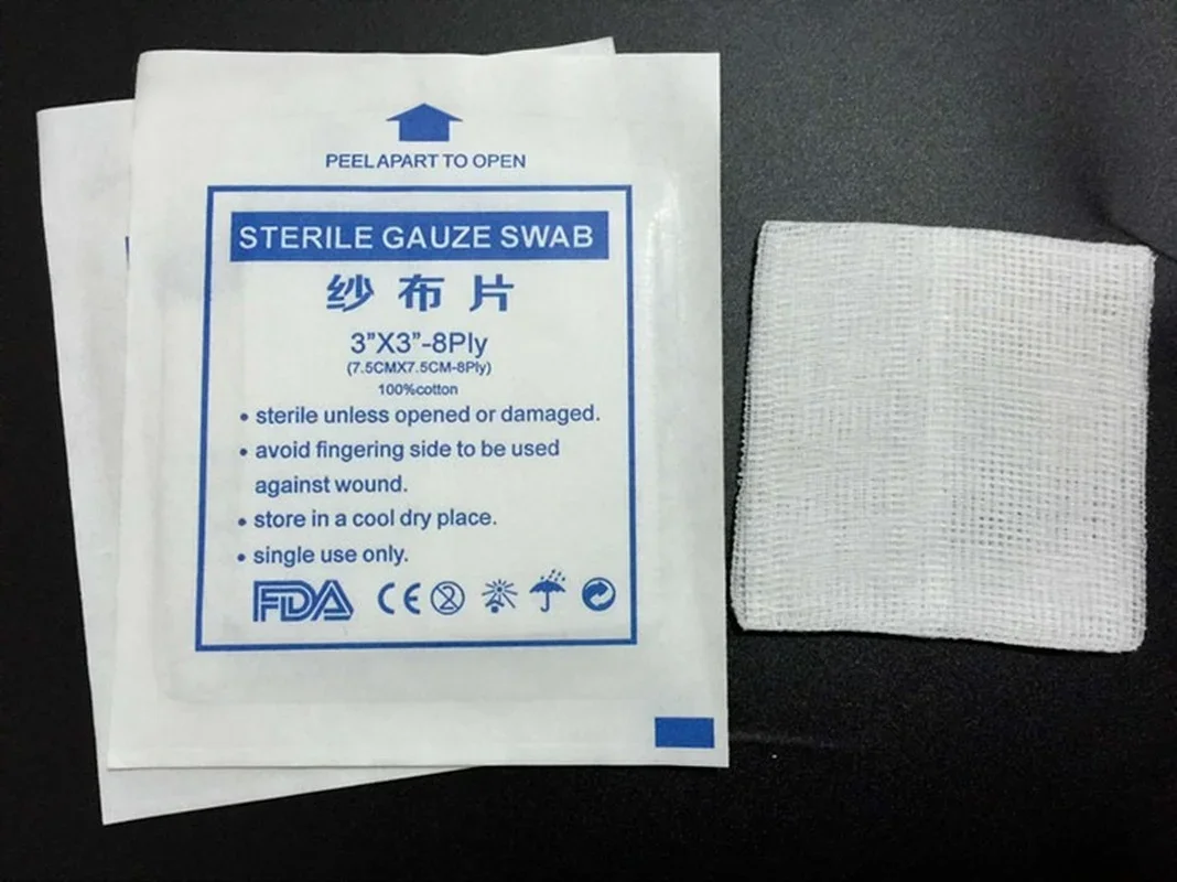 7.5x7.5cm-8 Layers First Aid High-quality Individually Wrapped Gauze