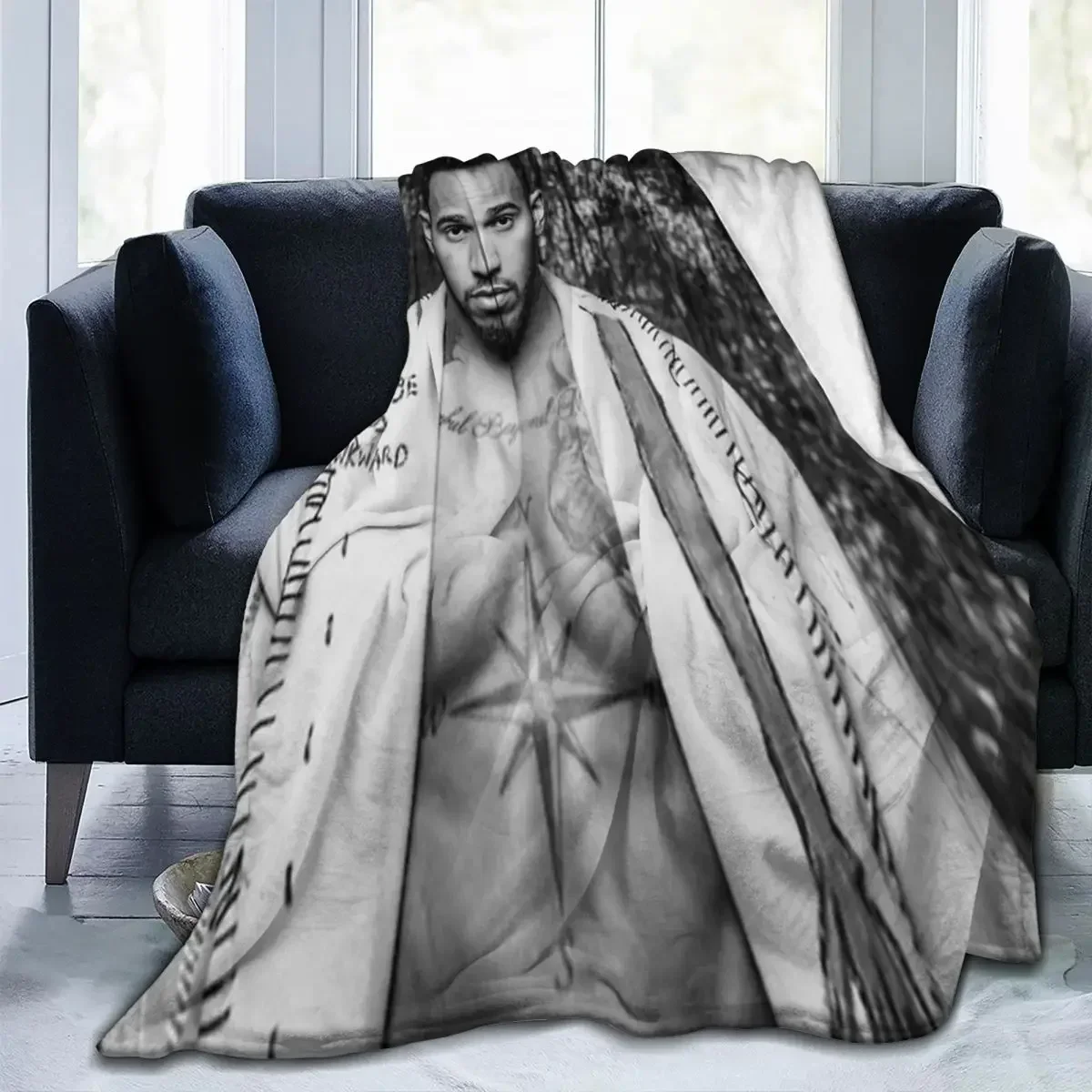 Throw Blanket Lewis Hamilton Micro Fleece Blanket Four Sizes Fashionable Warm Suitable For Sofa AntiPilling Blanket