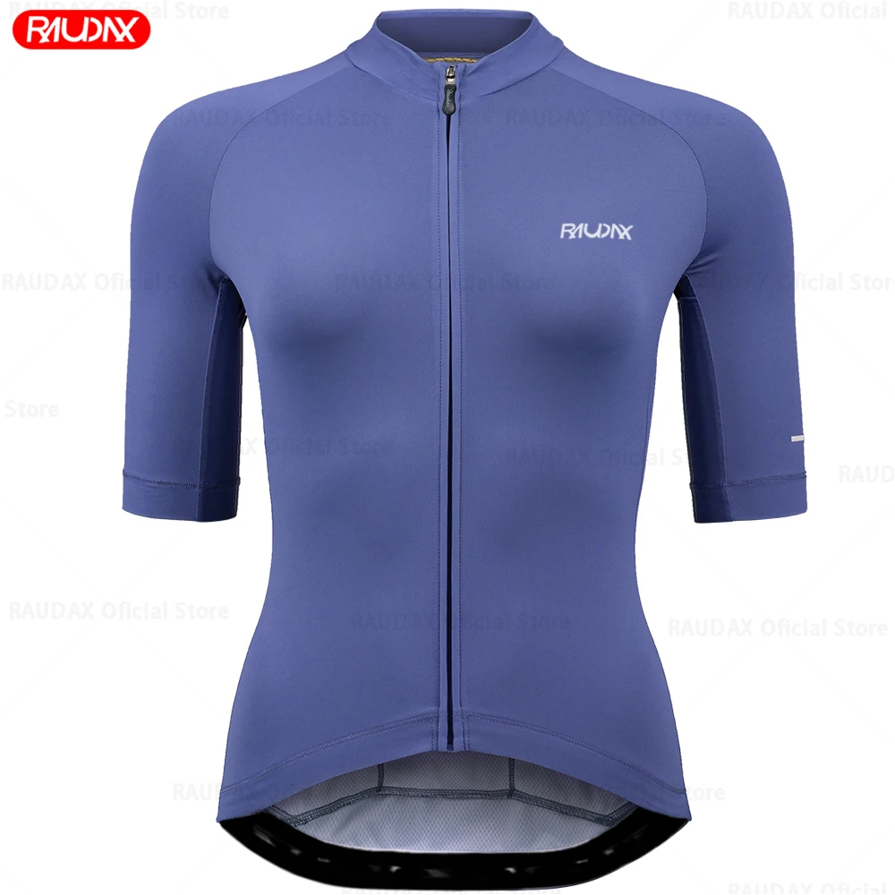 2026 Raudax Radtrikot 11 Farben Radsport-Rennoberteile Kurzarm-Radfahrerkleidung Shirt Maillot Damen Fahrradbekleidung