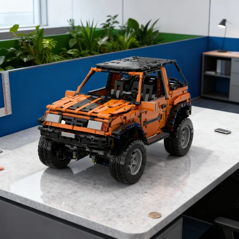 

2635 деталей MOC Suzuki Vitara Orange Escudo Sidekick, техническая модель, строительные блоки, конструктор, рождественские подарки, кирпичики для детей