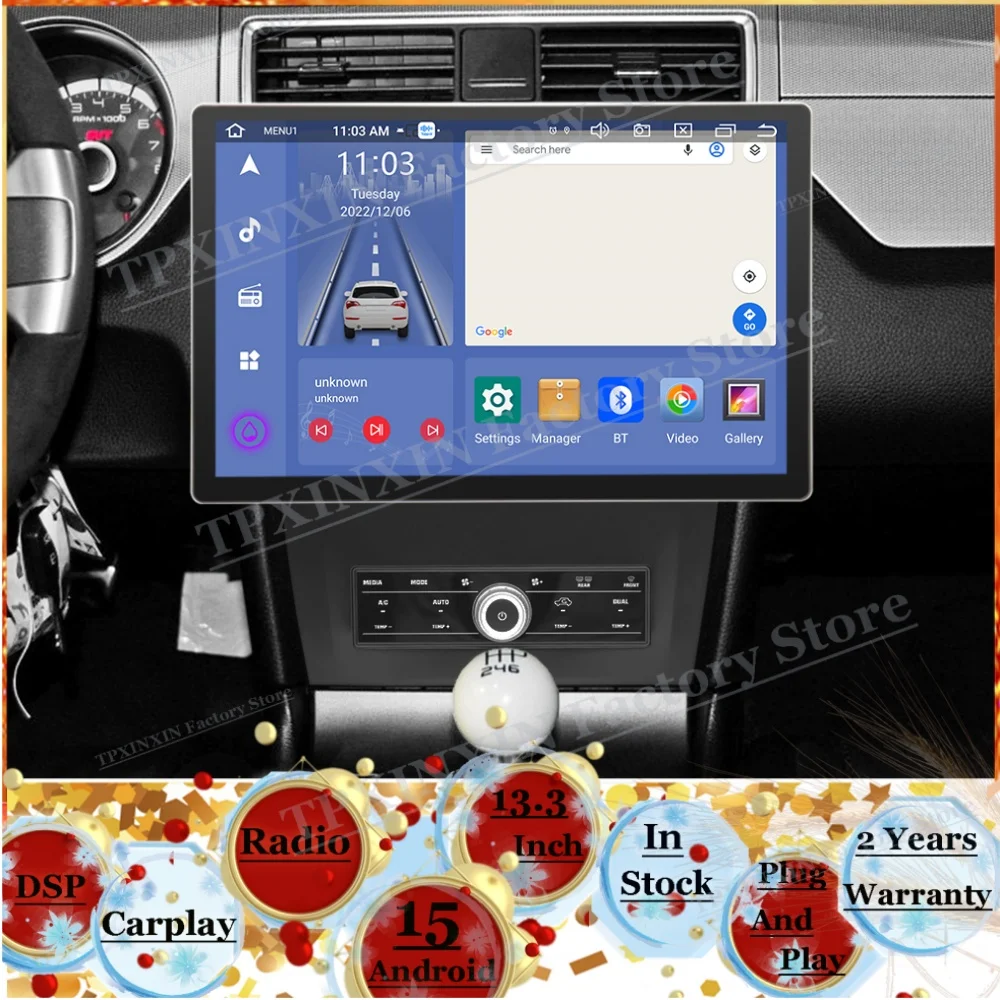 2K HD Screen Android For FORD Mustang 2010~2014 Automotive Multimedia Car Radio GPS Navigation Stereo Receiver Carplay Head Unit