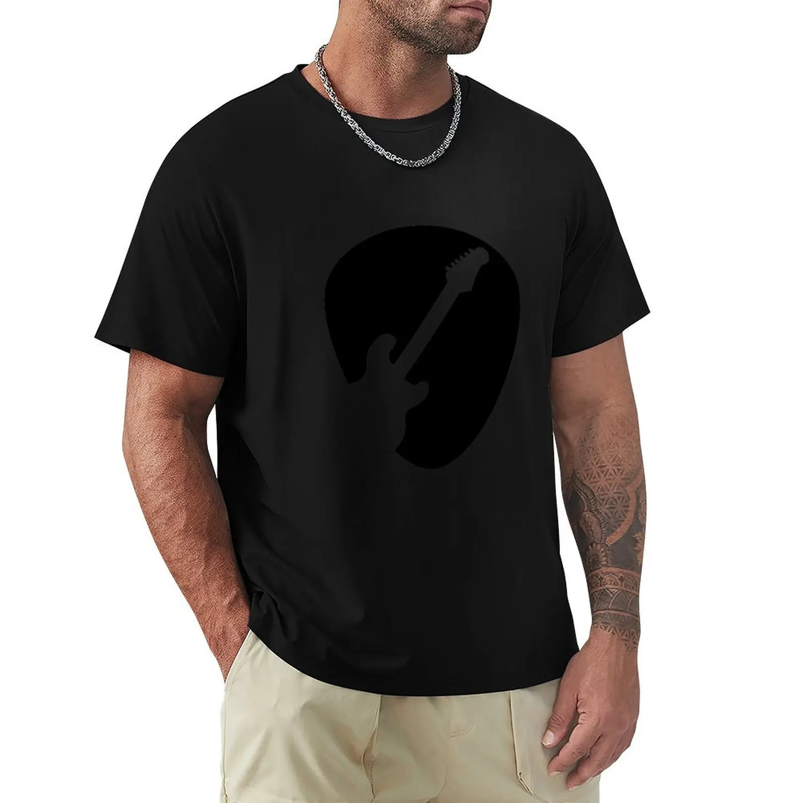 Guitar Pick Graphic T-Shirt Soft Anti-Shrink Cotton Tee