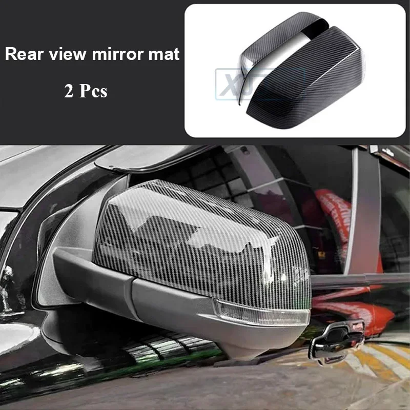 For Ford Ranger T9 2024 2023 Car Side Rearview Mirror Cover Frame Shell Trim Sticker 2Pcs ABS Carbon Fiber Car Accessorie image 6